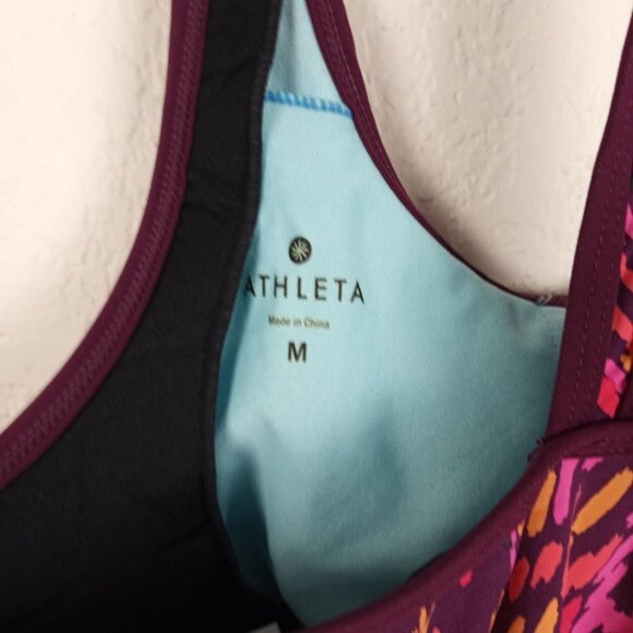 Athleta  Coco Cayo Cinched sides Swim top Aztec Print M - Picture 3 of 6